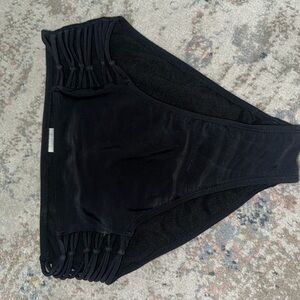 Black Bikini Bottom with Side Straps